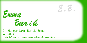 emma burik business card